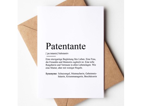 Grußkarte PATENTANTE Definition - 1