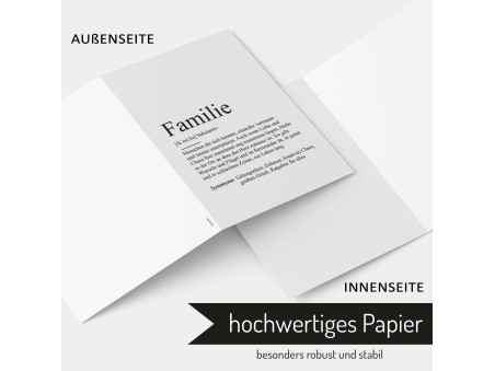 Grußkarte FAMILIE Definition - 2