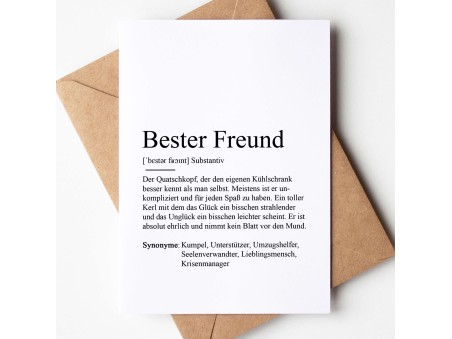 Grußkarte BESTER FREUND Definition - 1