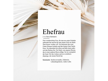 Grußkarte EHEFRAU Definition - 3