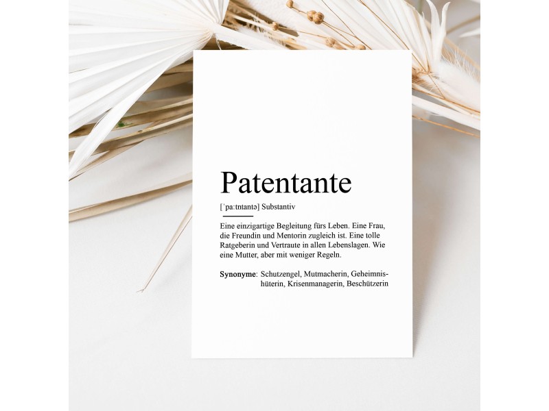Postkarte PATENTANTE Definition - 1