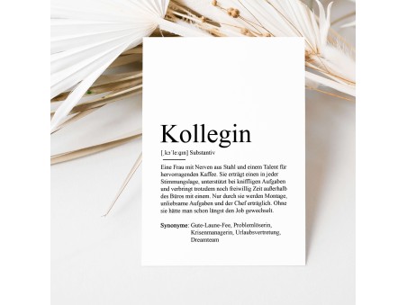 Postkarte KOLLEGIN Definition - 1