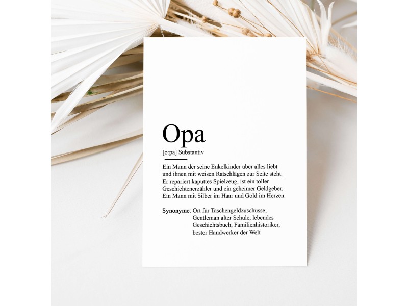 Postkarte OPA Definition - 1