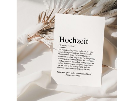Postkarte HOCHZEIT Definition - 2