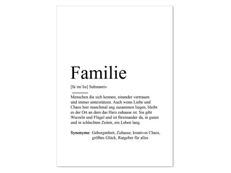 Postkarte FAMILIE Definition - 4