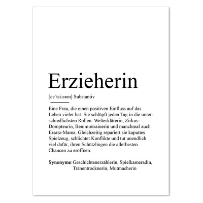 Postkarte ERZIEHERIN Definition - 4
