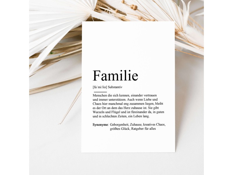 Postkarte FAMILIE Definition - 1