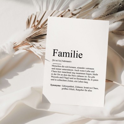 Postkarte FAMILIE Definition - 2