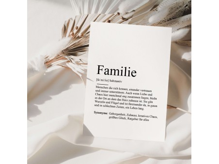 Postkarte FAMILIE Definition - 2