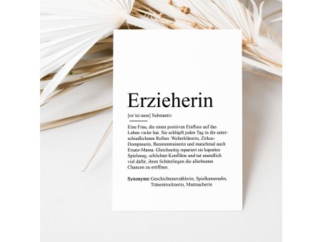 Postkarte ERZIEHERIN Definition - 1