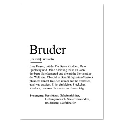 Postkarte BRUDER Definition - 3