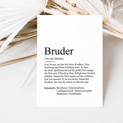 Postkarte BRUDER Definition - 1