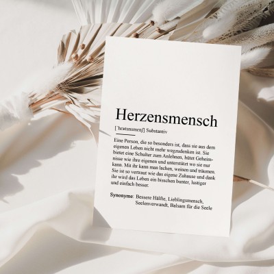 Postkarte HERZENSMENSCH Definition - 2