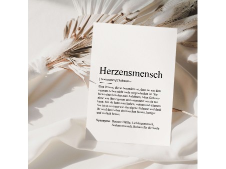 Postkarte HERZENSMENSCH Definition - 2