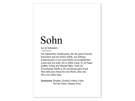 Postkarte SOHN Definition - 4