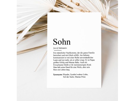 Postkarte SOHN Definition - 1