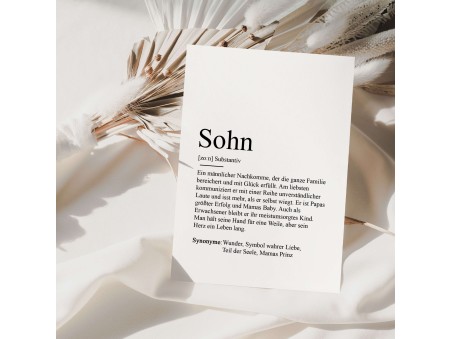 Postkarte SOHN Definition - 2