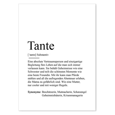 Postkarte TANTE Definition - 4