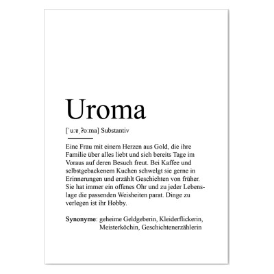Postkarte UROMA Definition - 3