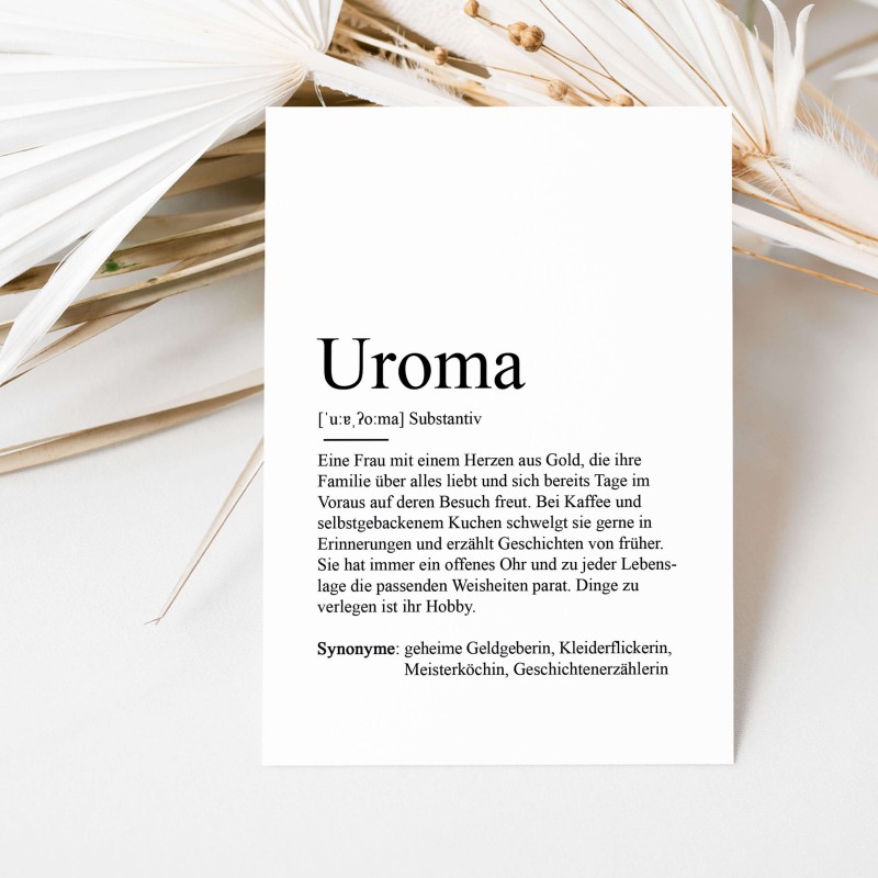 Postkarte UROMA Definition - 1
