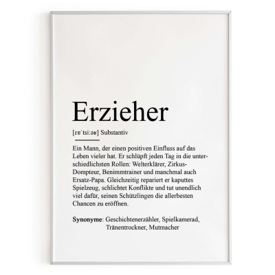 Poster ERZIEHER Definition - 3