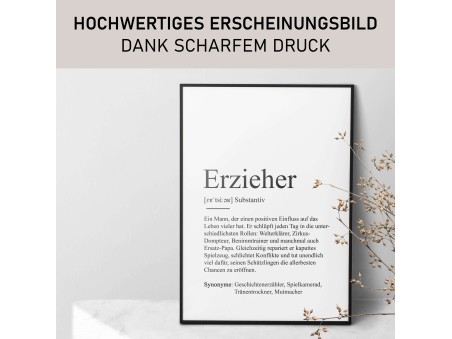 Poster ERZIEHER Definition - 5