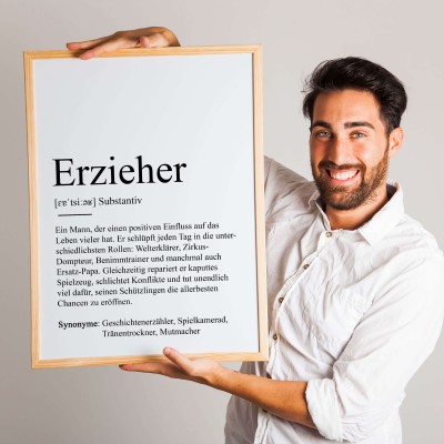 Poster ERZIEHER Definition - 2