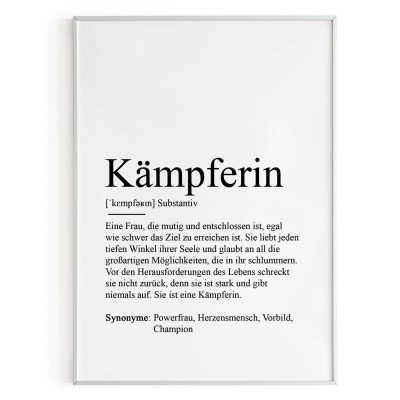 Poster KÄMPFERIN Definition - 3