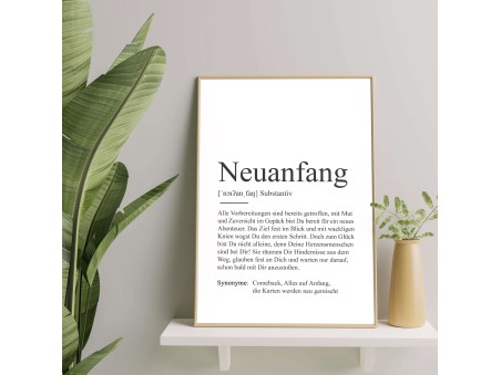 Poster NEUANFANG Definition - 1