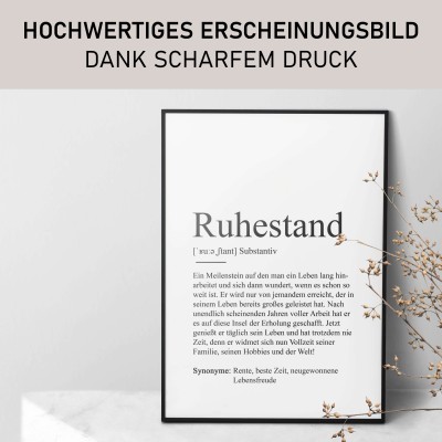 Poster RUHESTAND Definition - 5