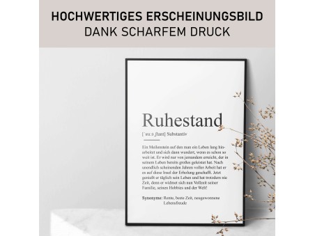 Poster RUHESTAND Definition - 5