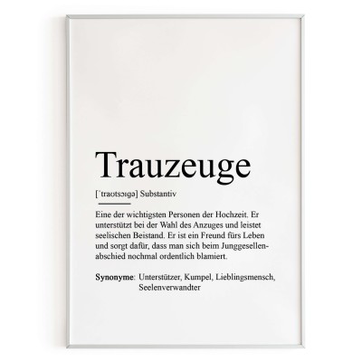 Poster TRAUZEUGE Definition - 3