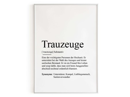 Poster TRAUZEUGE Definition - 3