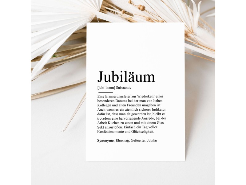 Postkarte JUBILÄUM Definition - 1