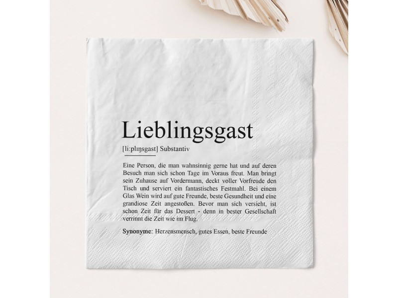 Serviette LIEBLINGSGAST Definition - 1