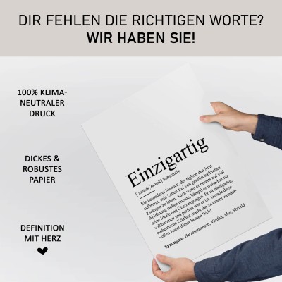 Poster EINZIGARTIG Definition - 4