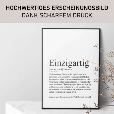 Poster EINZIGARTIG Definition - 5