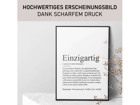 Poster EINZIGARTIG Definition - 5